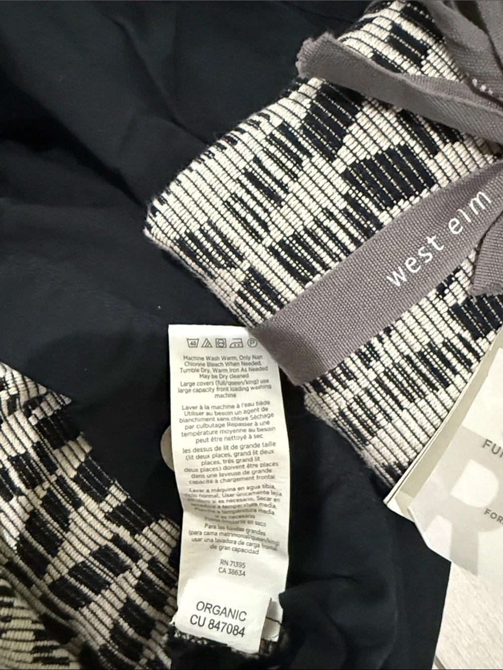 West Elm Duvet Cover & Euro Sham